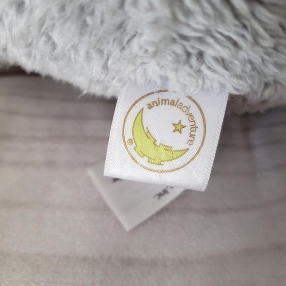 Animal Adventure Gray White Bunny Rabbit With Carrot Plush 15" Stuffed 2014 HTF - Picture 8 of 11